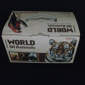WORLD of ANIMALS Boxed Playset with 22 Collectible Realistic Toy Animals Figures